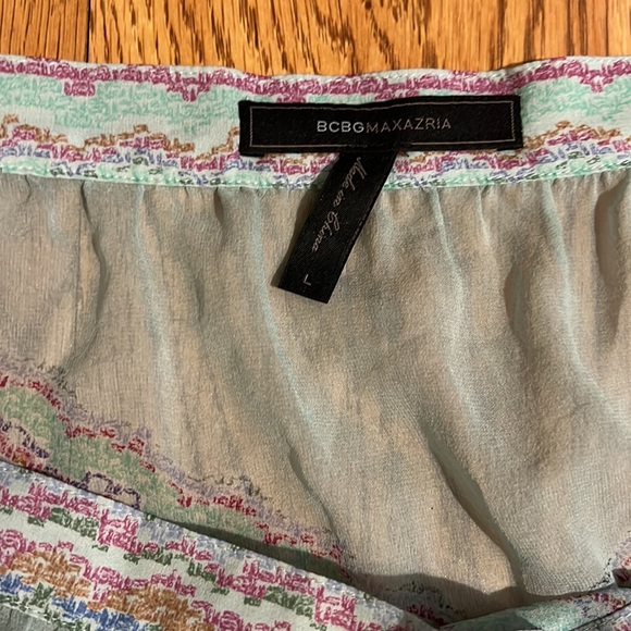 BCBGMaxazria Olivia Off the Shoulder Silk Top - Picture 4 of 7